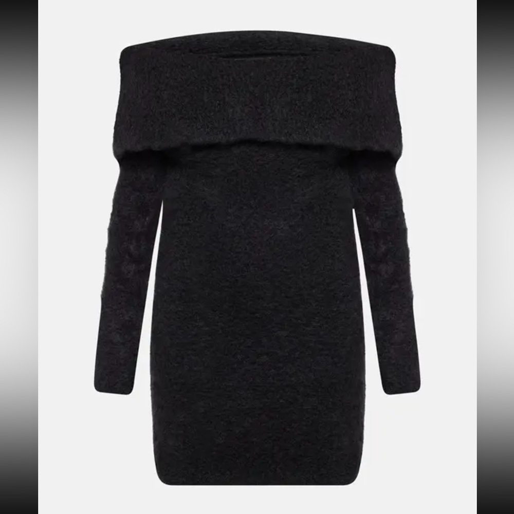 Trouve Black Off-Shoulder Sweater